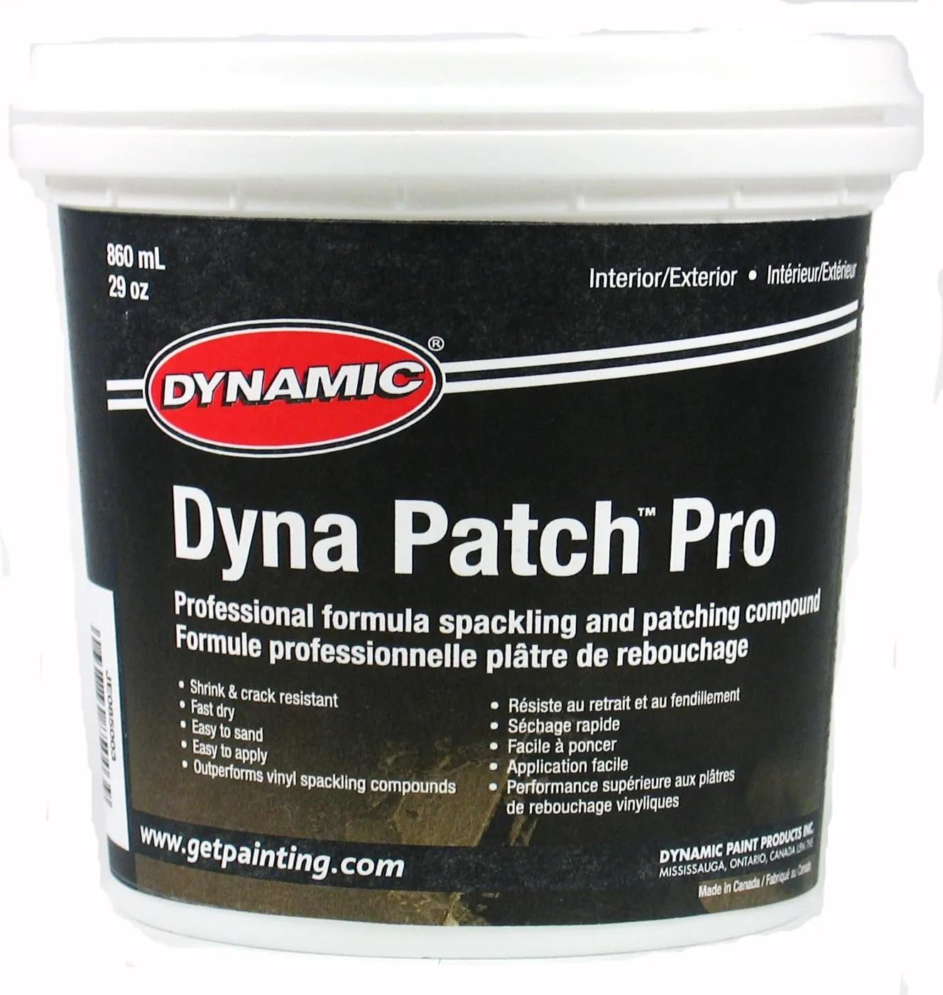 JE085003 Dyna Patch Pro Spackling and Patching Compound, 29-Ounce