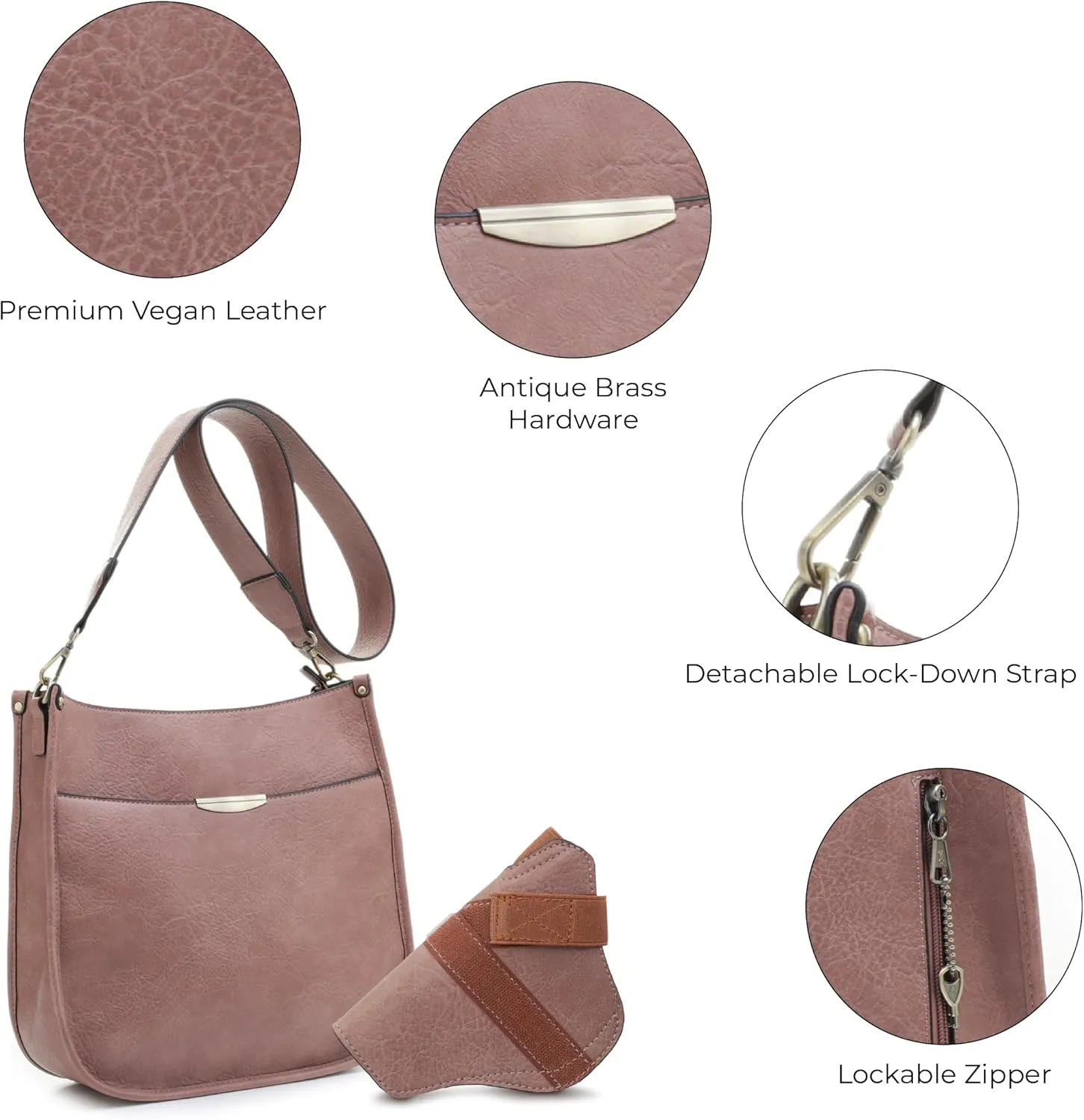 JESSIE & JAMES Ava Concealed Carry Crossbody Bag with Lock and Key