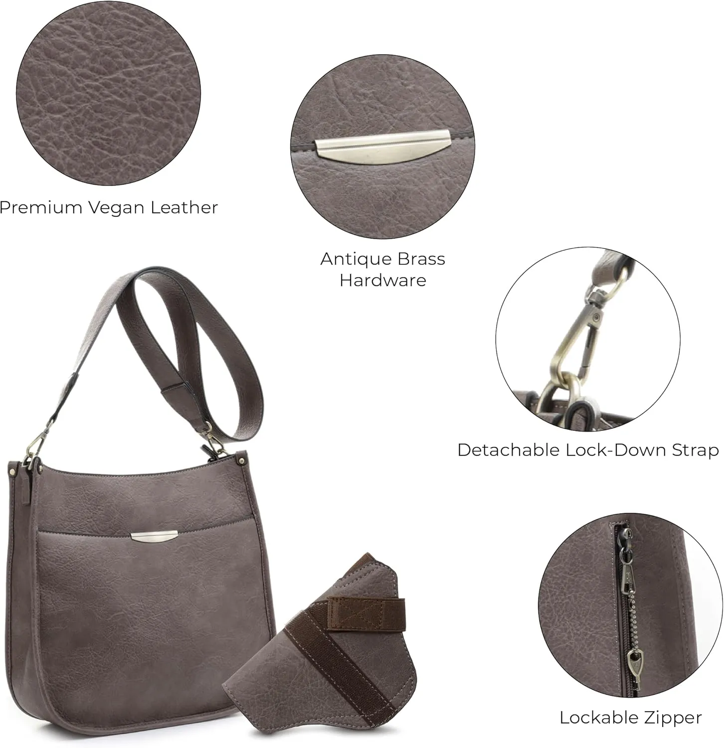 JESSIE & JAMES Ava Concealed Carry Crossbody Bag with Lock and Key