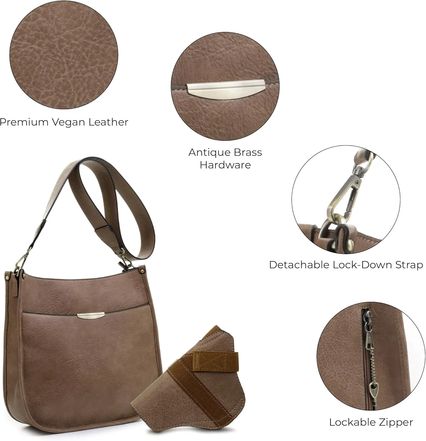 JESSIE & JAMES Ava Concealed Carry Crossbody Bag with Lock and Key