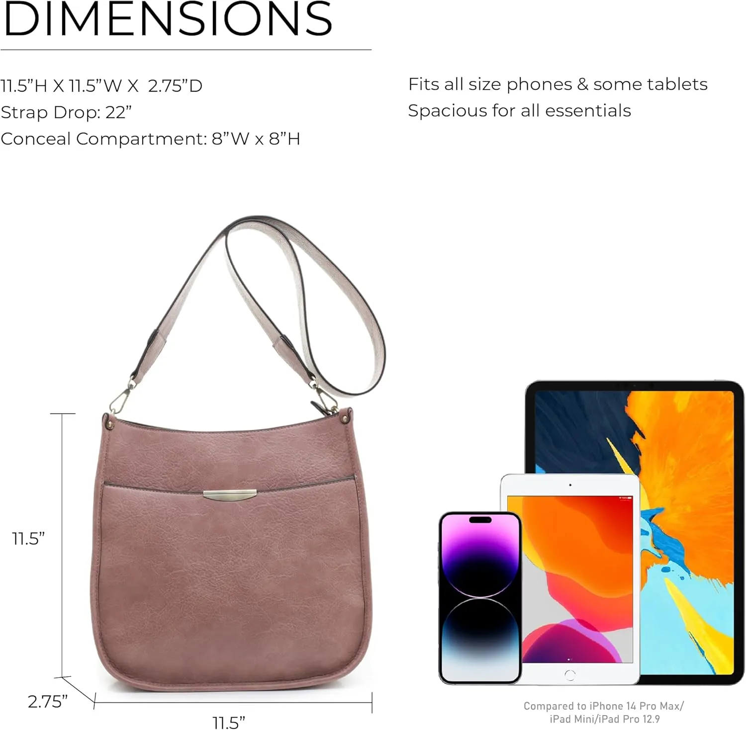 JESSIE & JAMES Ava Concealed Carry Crossbody Bag with Lock and Key