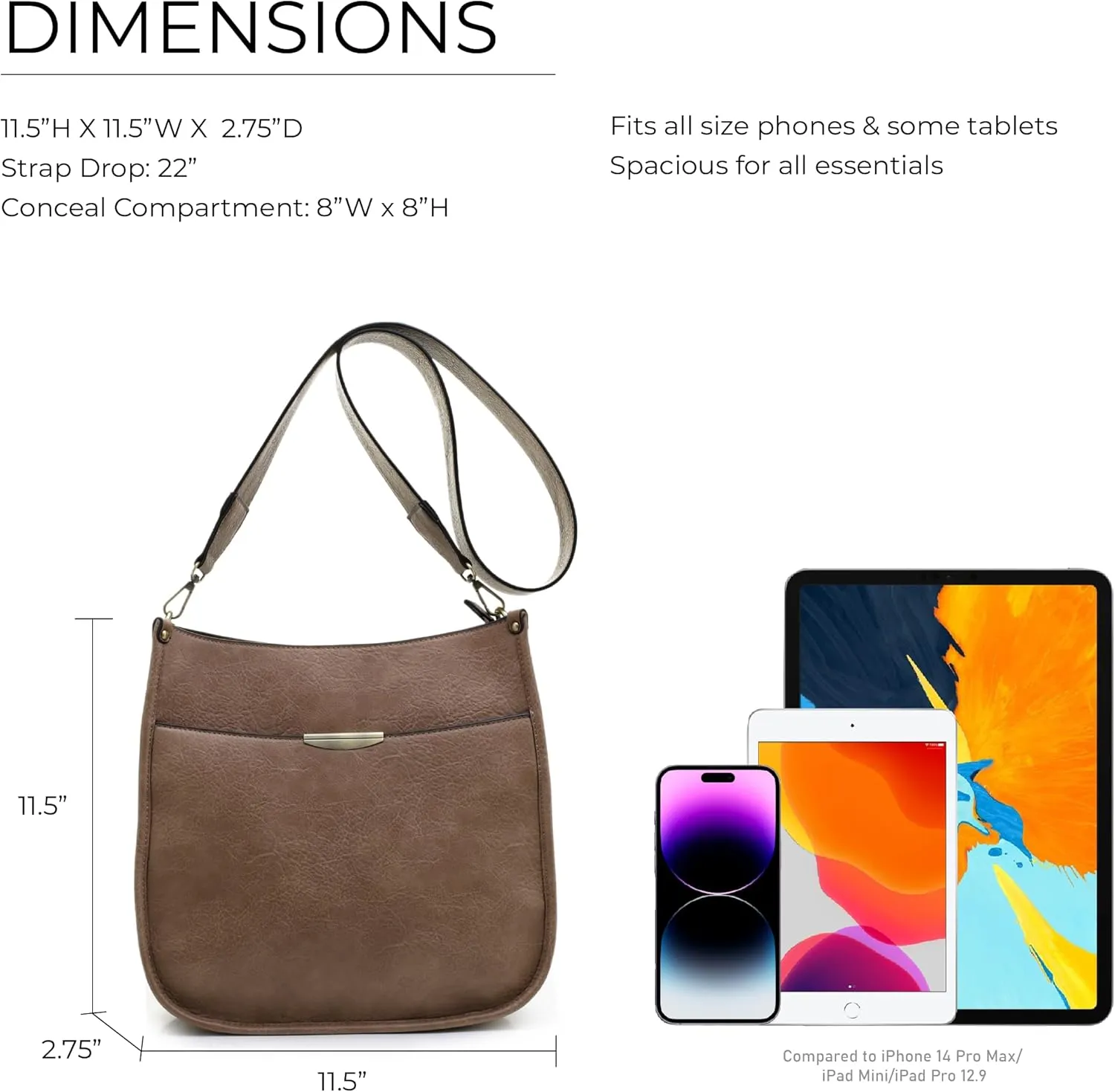 JESSIE & JAMES Ava Concealed Carry Crossbody Bag with Lock and Key