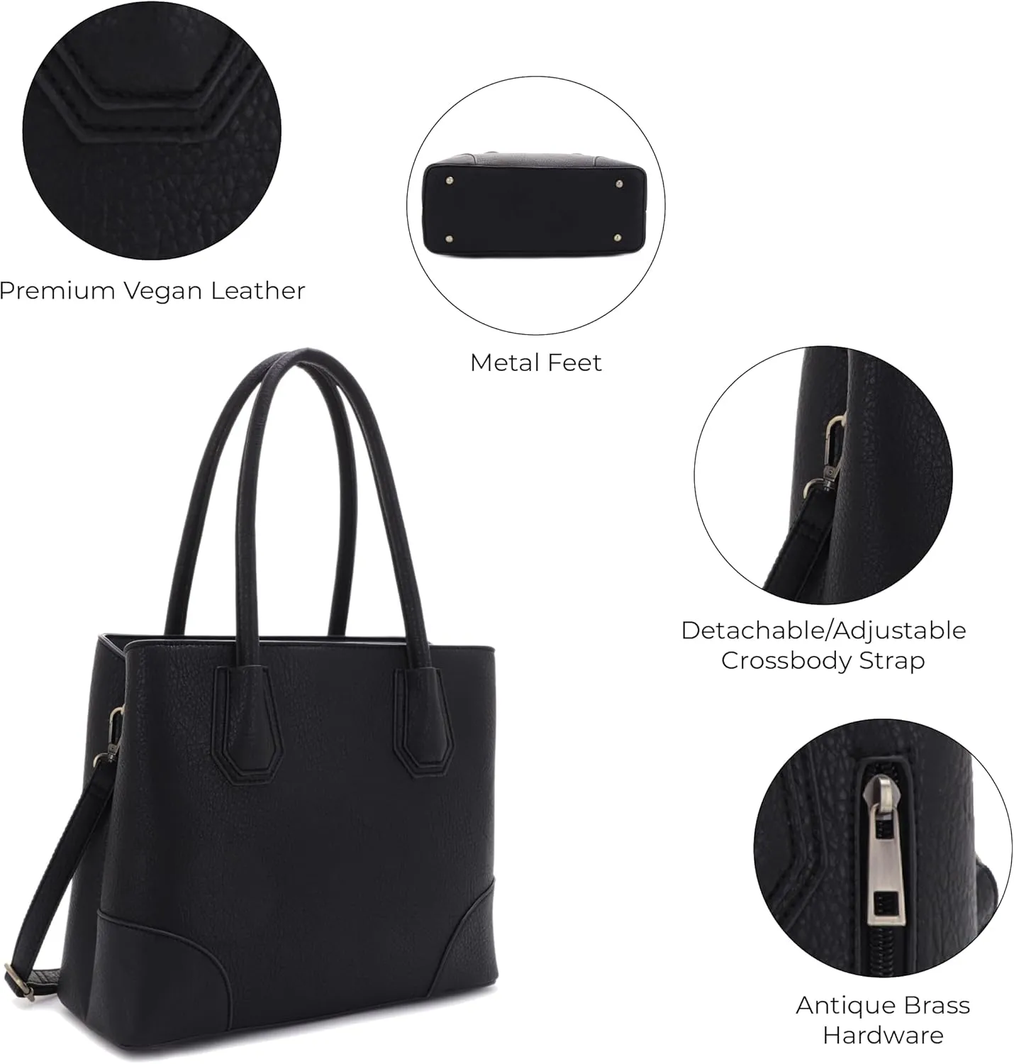 JESSIE & JAMES Concealed Carry Tote Bag Top Handle Satchel Purse