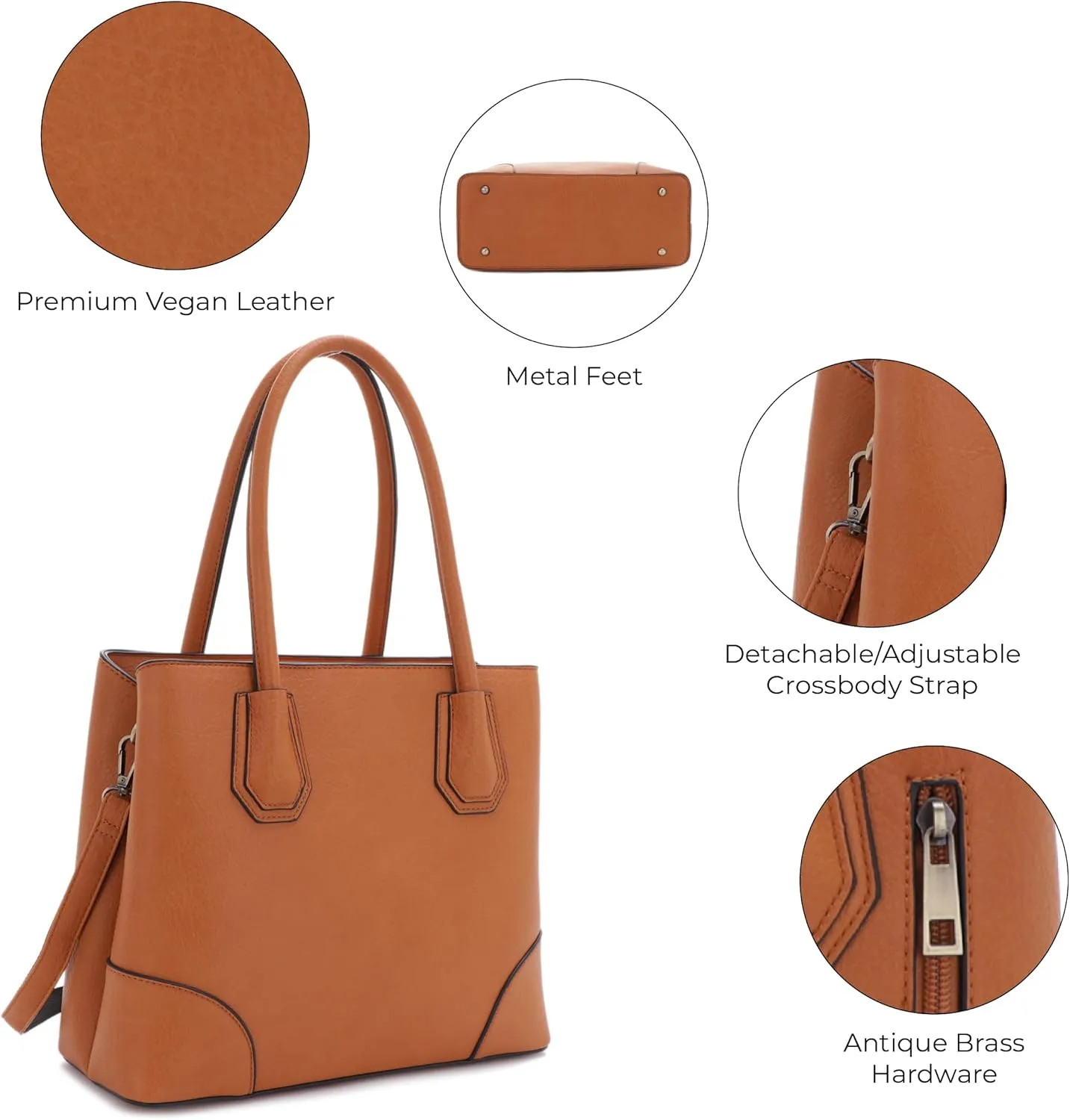 JESSIE & JAMES Concealed Carry Tote Bag Top Handle Satchel Purse