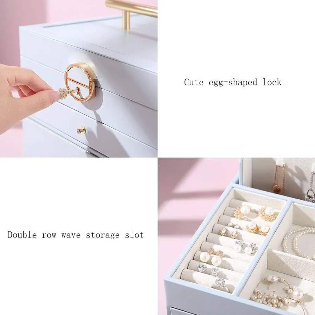 Jewelry Organizing Box Multilayer European Necklace Watch Organizer Large Capacity Storage(1)