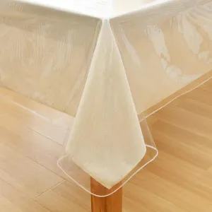 JIUZHEN 60" x 120" Heavy Duty Clear Vinyl Tablecloth – 100% Waterproof & Oil-Proof, Spill-Resistant – Easy Wipe-Clean Table Cover for Dining, Parties, Camping, Picnic, Holidays (Rectangle)