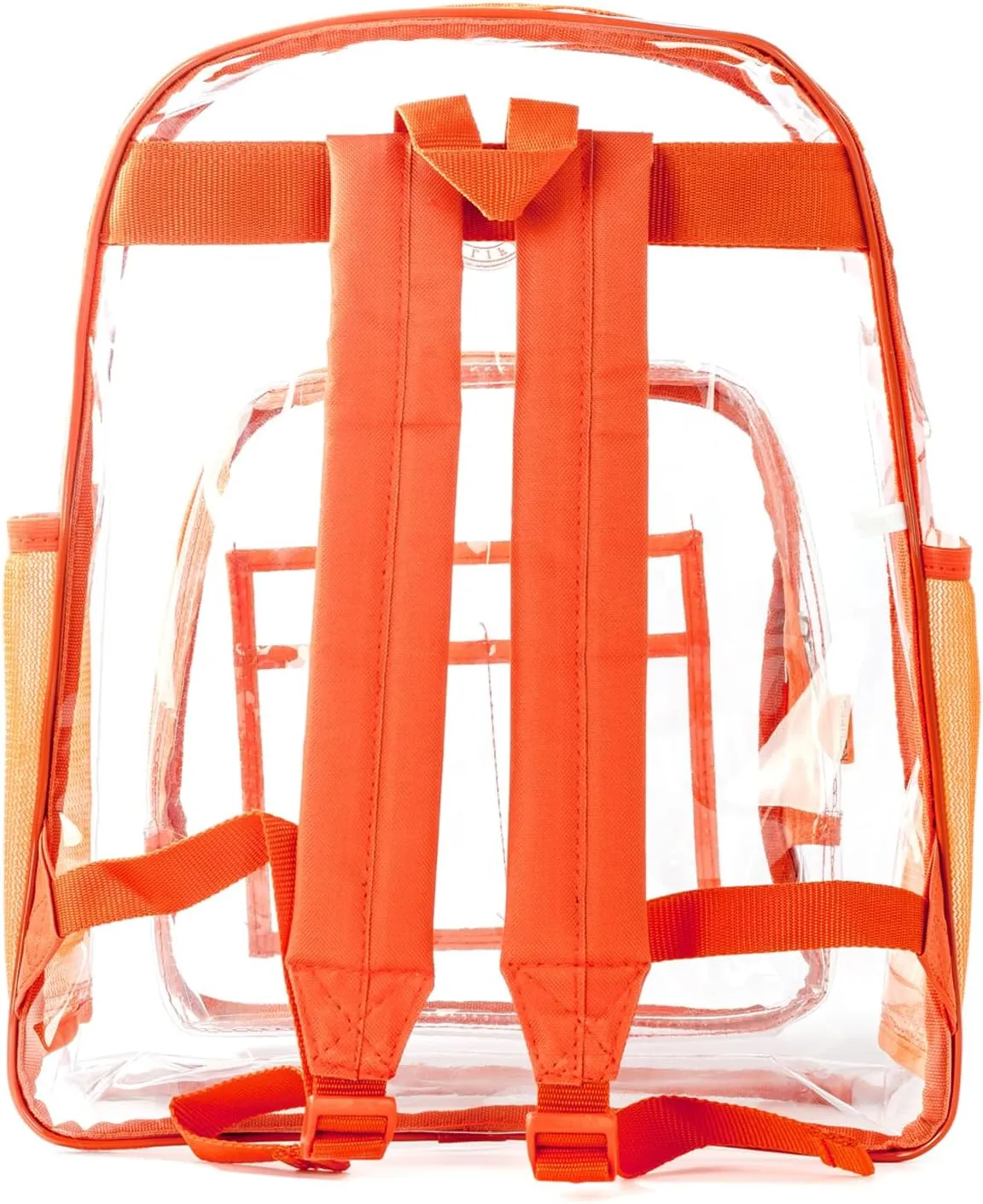 K-Cliffs Large Transparent Backpack Clear Heavy Duty School Bag Durable Student Bookbag See Through Vinyl Daypack Workbag