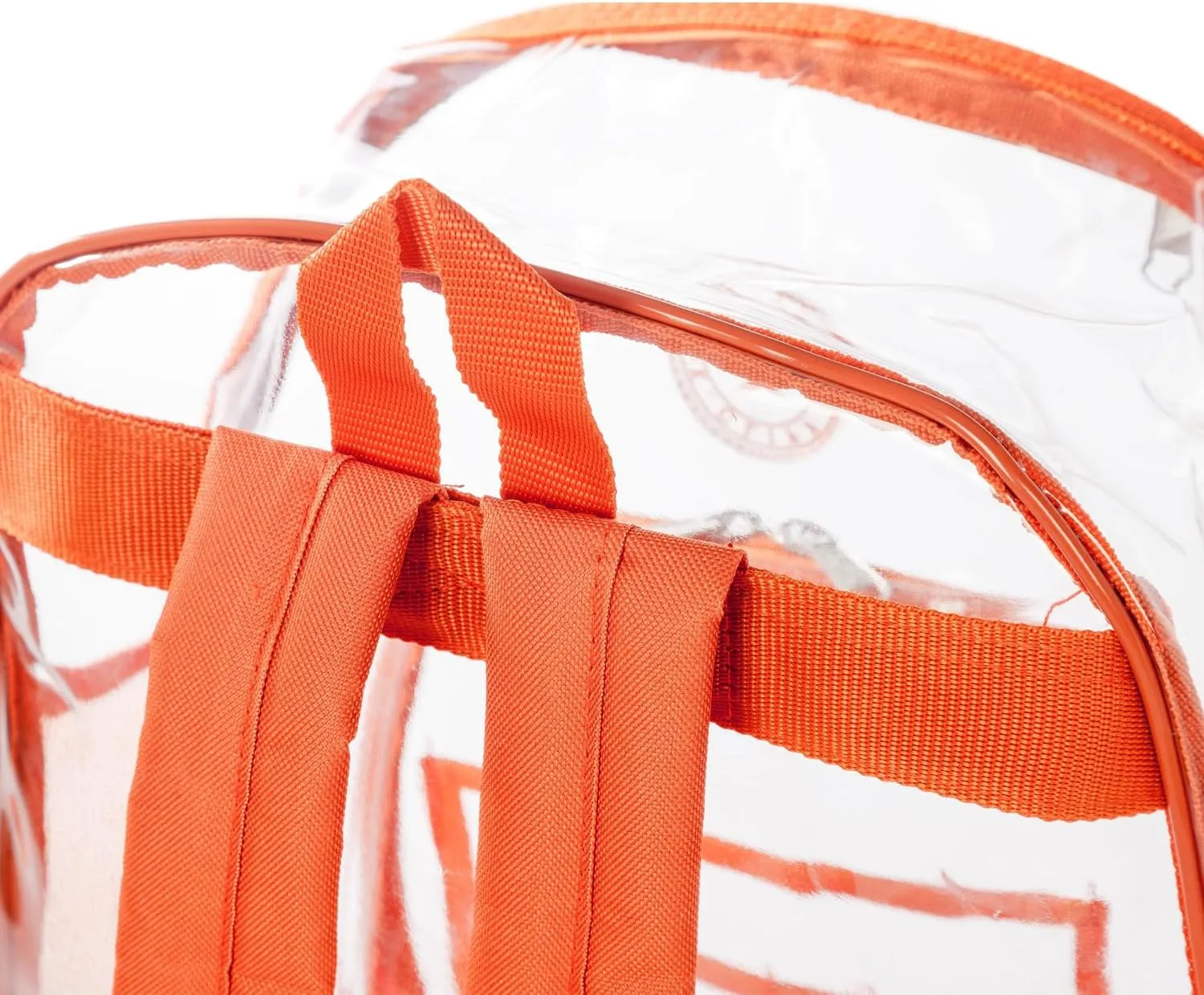 K-Cliffs Large Transparent Backpack Clear Heavy Duty School Bag Durable Student Bookbag See Through Vinyl Daypack Workbag