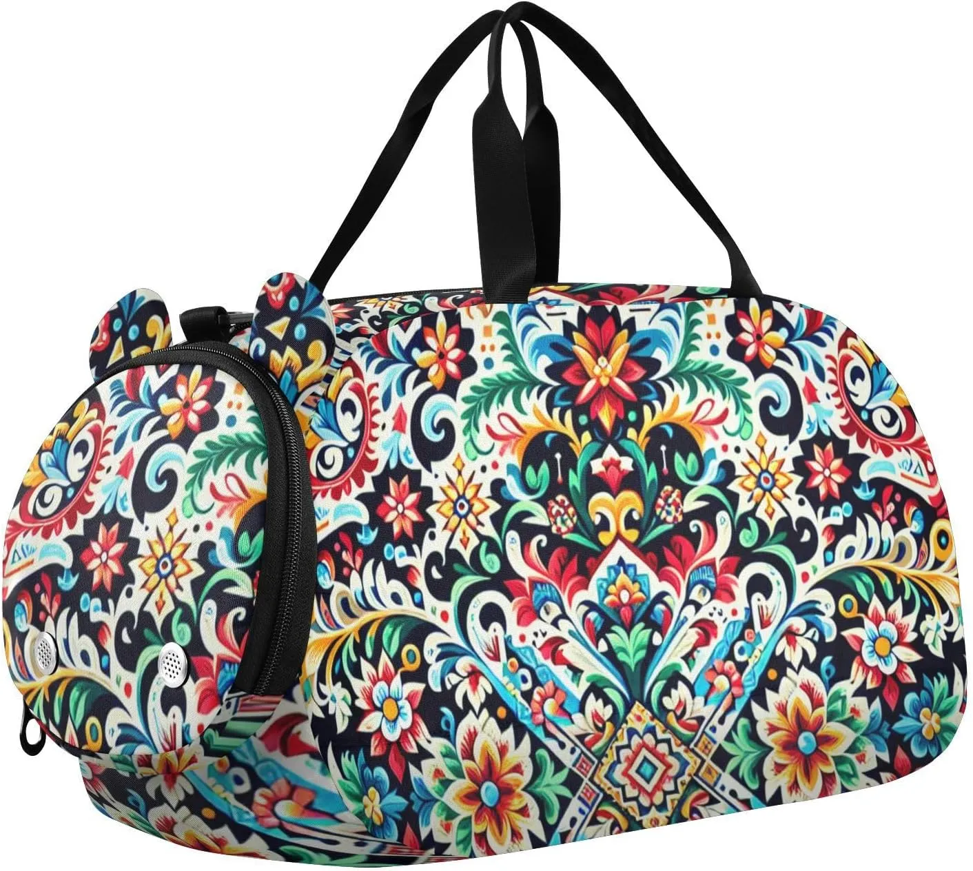 Kalocsa Sample O Print Duffle Bag for Girl, Sports Duffle Gym Bags with Shoe Compartment, Personalized Overnight Bag Travel Weekender for Kids