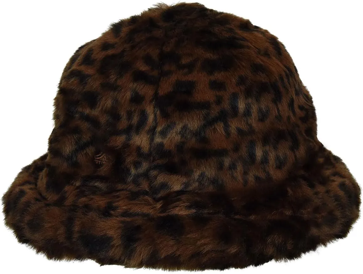 Kangol Faux Fur Casual Bucket Zebra White