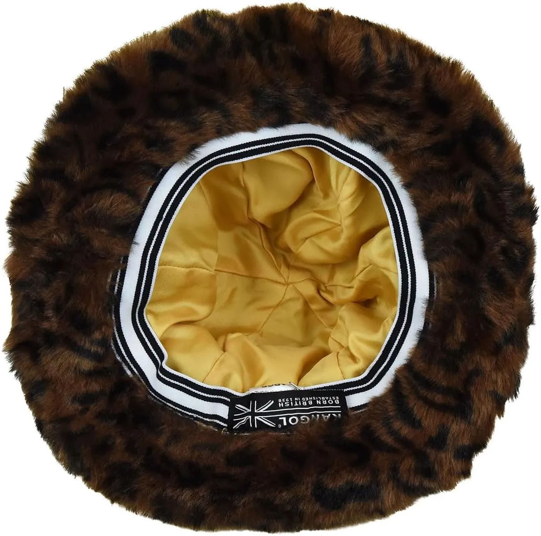 Kangol Faux Fur Casual Bucket Zebra White