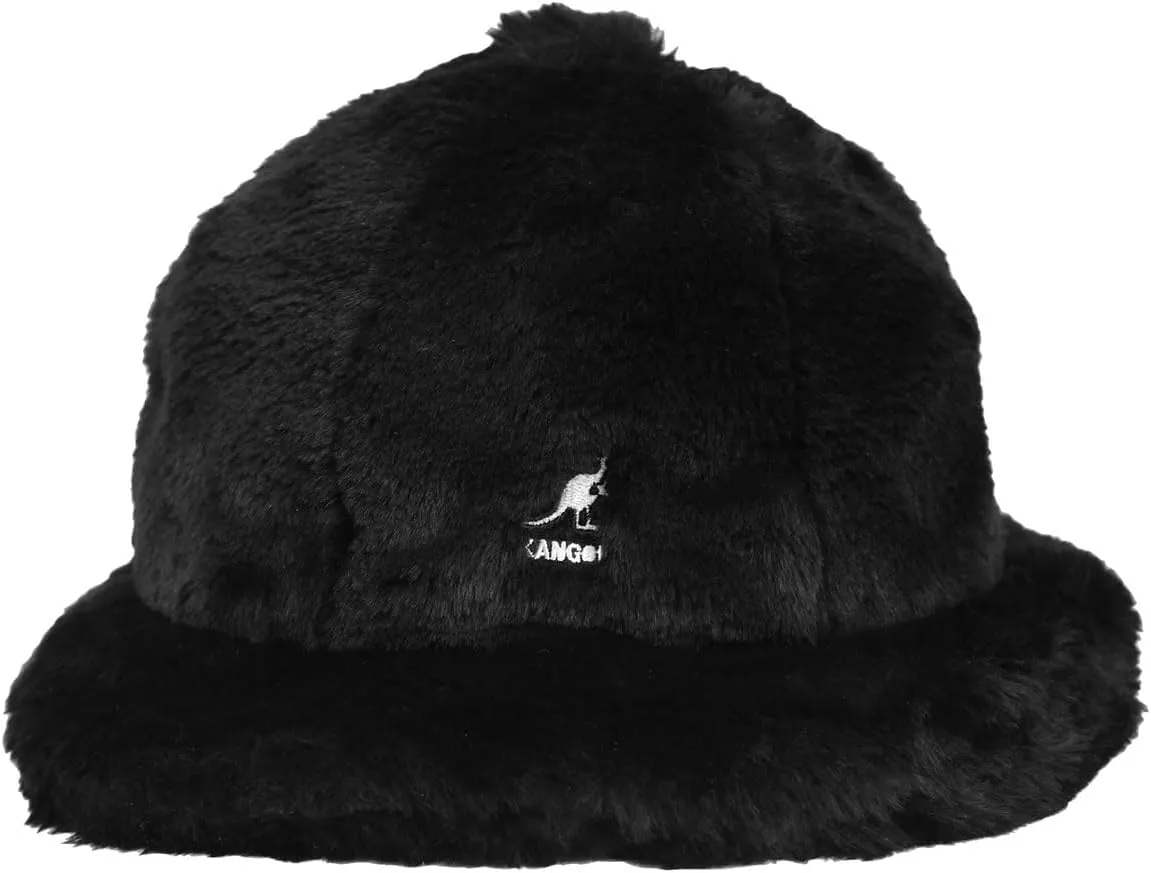 Kangol Faux Fur Casual Bucket Zebra White