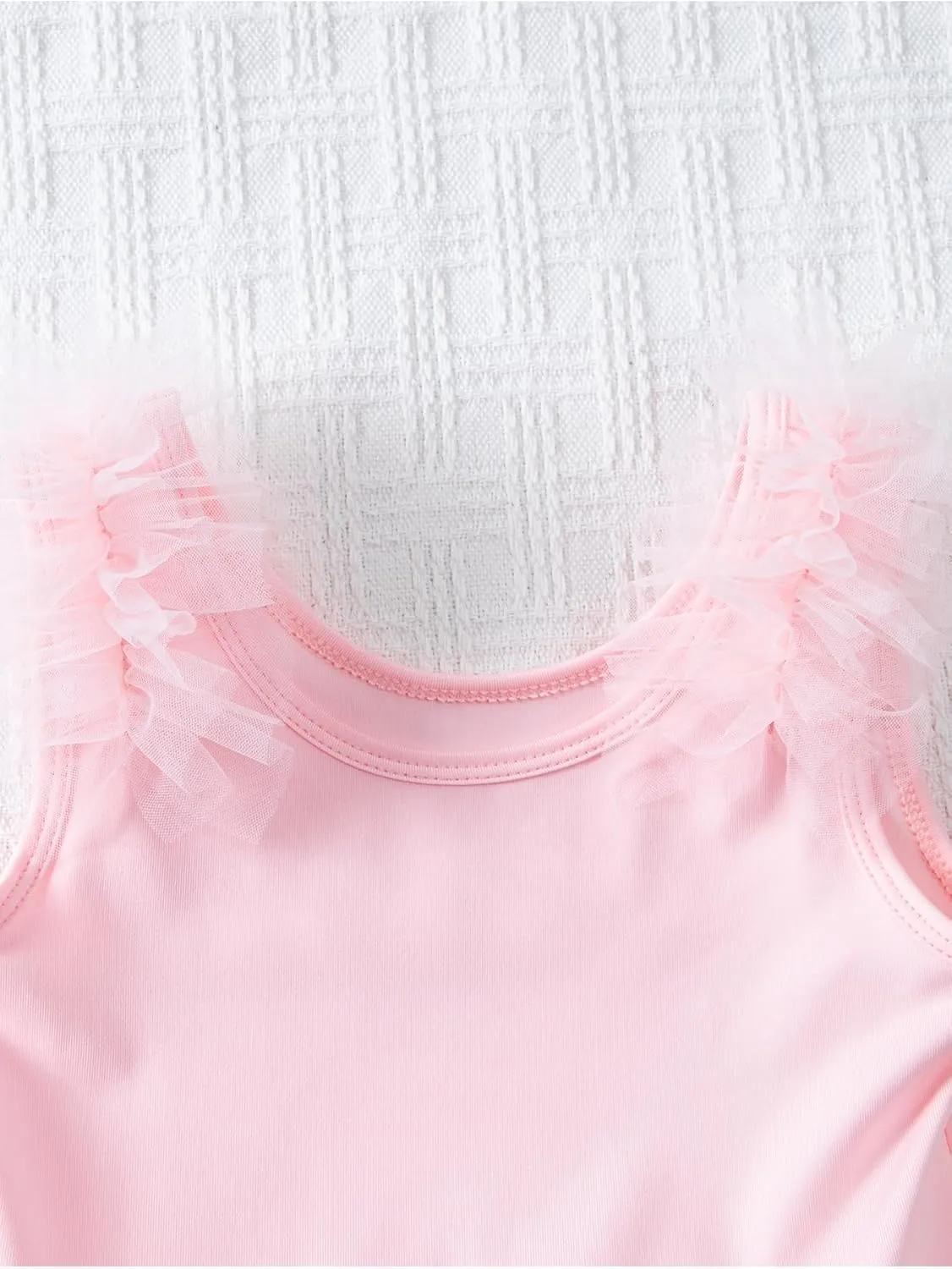 KARETT Toddler Ballet Outfit Sleeveless with Snap Gymnastics Leotards for Girls 1-7Y