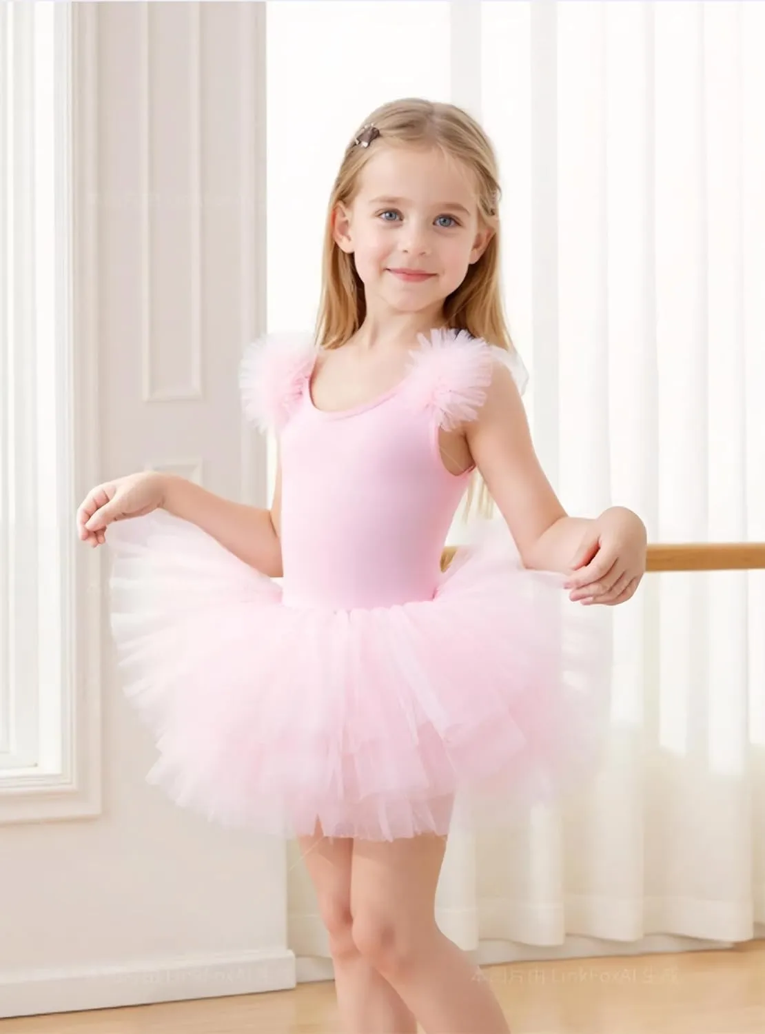 KARETT Toddler Ballet Outfit Sleeveless with Snap Gymnastics Leotards for Girls 1-7Y