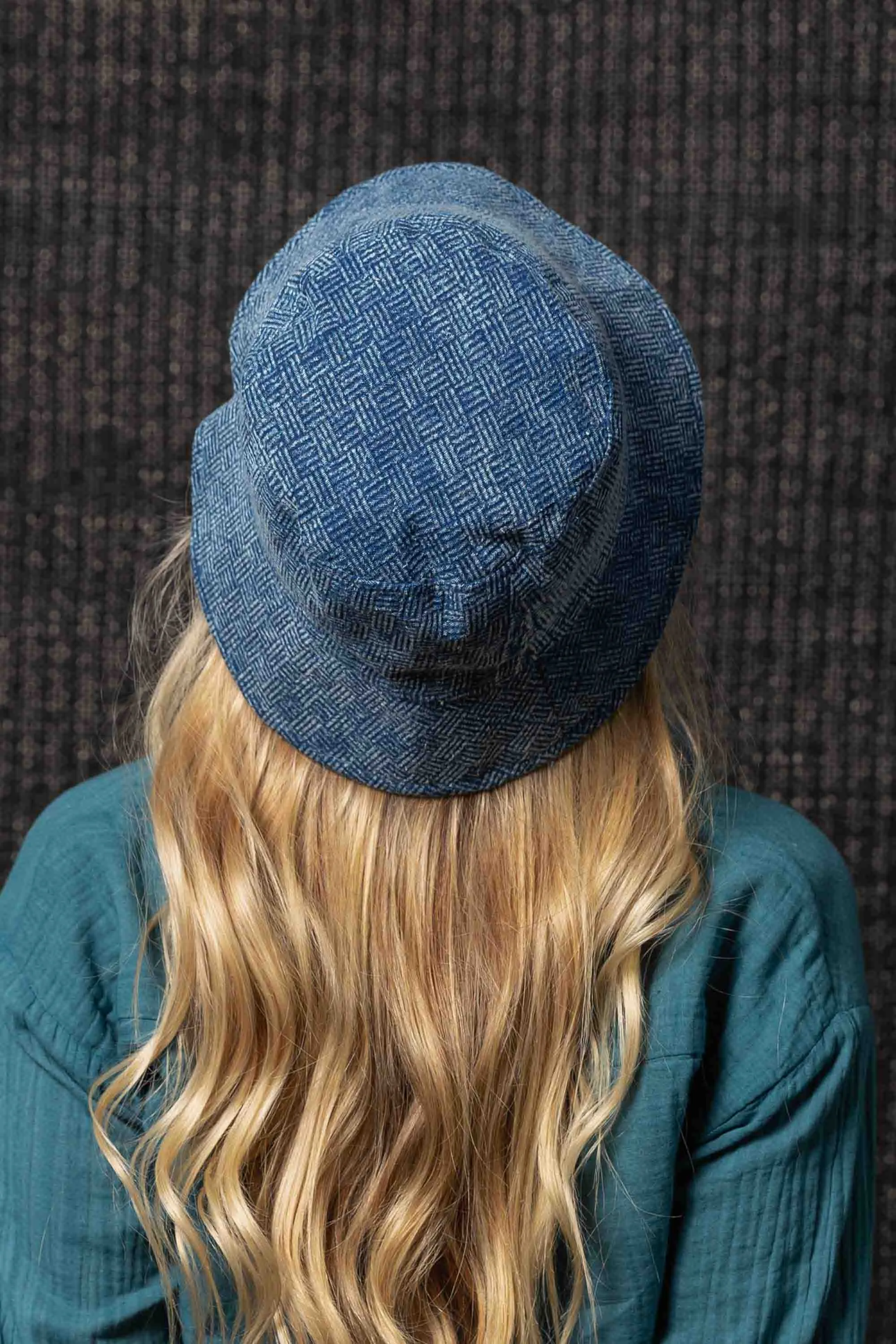 Kashi Bucket Hat Stonewash Indigo Print