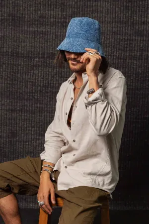 Kashi Bucket Hat Stonewash Indigo Print