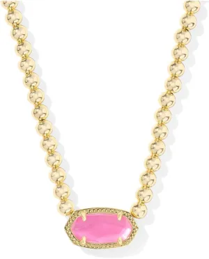 Kendra Scott Elisa Beaded Necklace, 14K Gold-Plated Brass, Fashion Jewelry for Women, Azalea Illusion