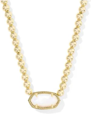Kendra Scott Elisa Beaded Necklace, 14K Gold-Plated Brass, Fashion Jewelry for Women, Ivory Mother Of Pearl