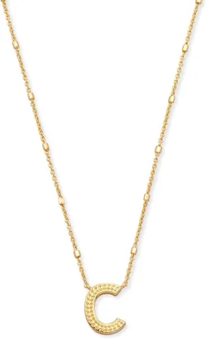 Kendra Scott Letters A-Z Pendant Necklace for Women, Fashion Jewelry, 14k Gold-Plated Brass