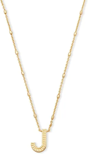 Kendra Scott Letters A-Z Pendant Necklace for Women, Fashion Jewelry, 14k Gold-Plated Brass