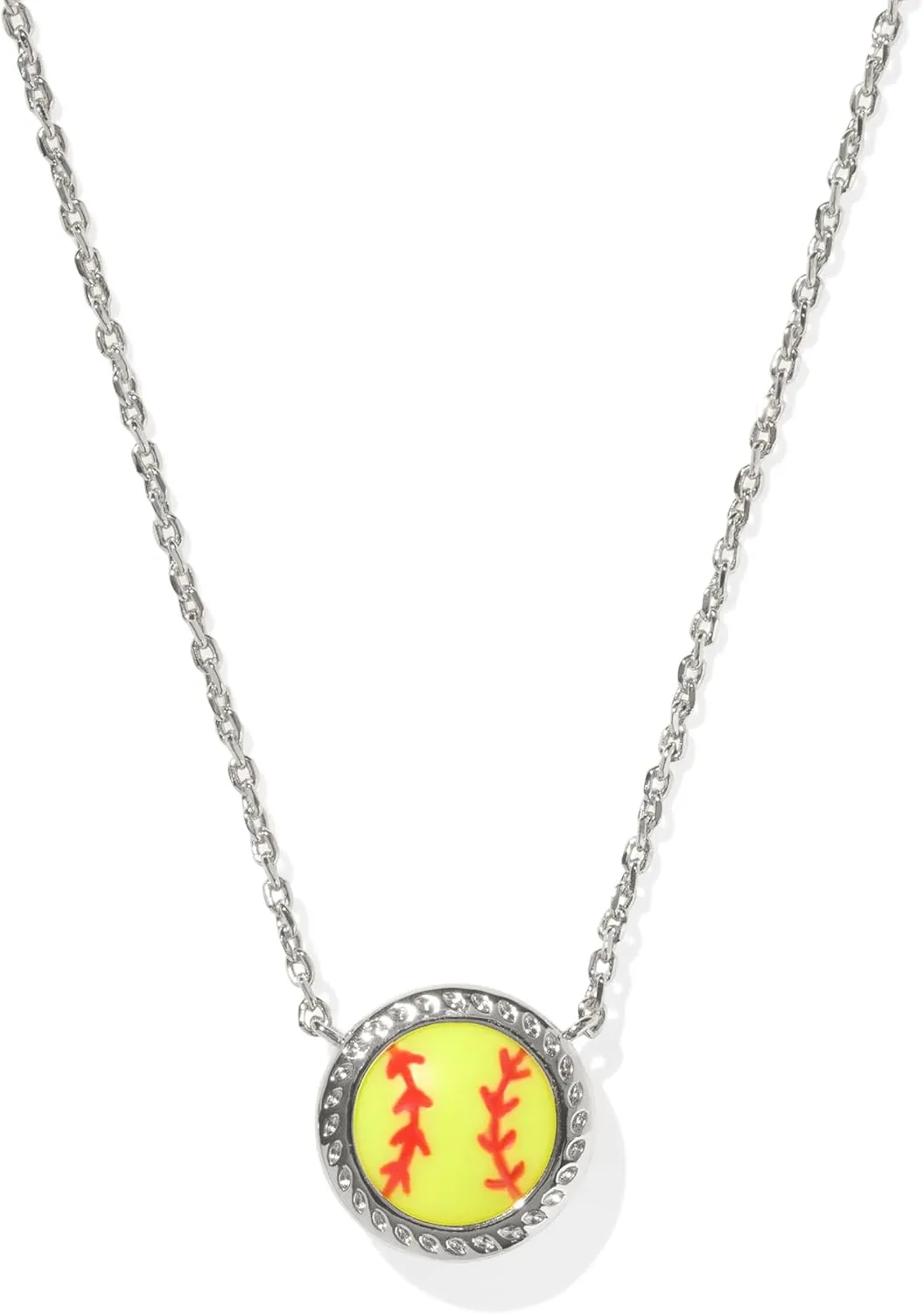 Kendra Scott Softball Pendant Necklace - Chartreuse Magnesite for Women