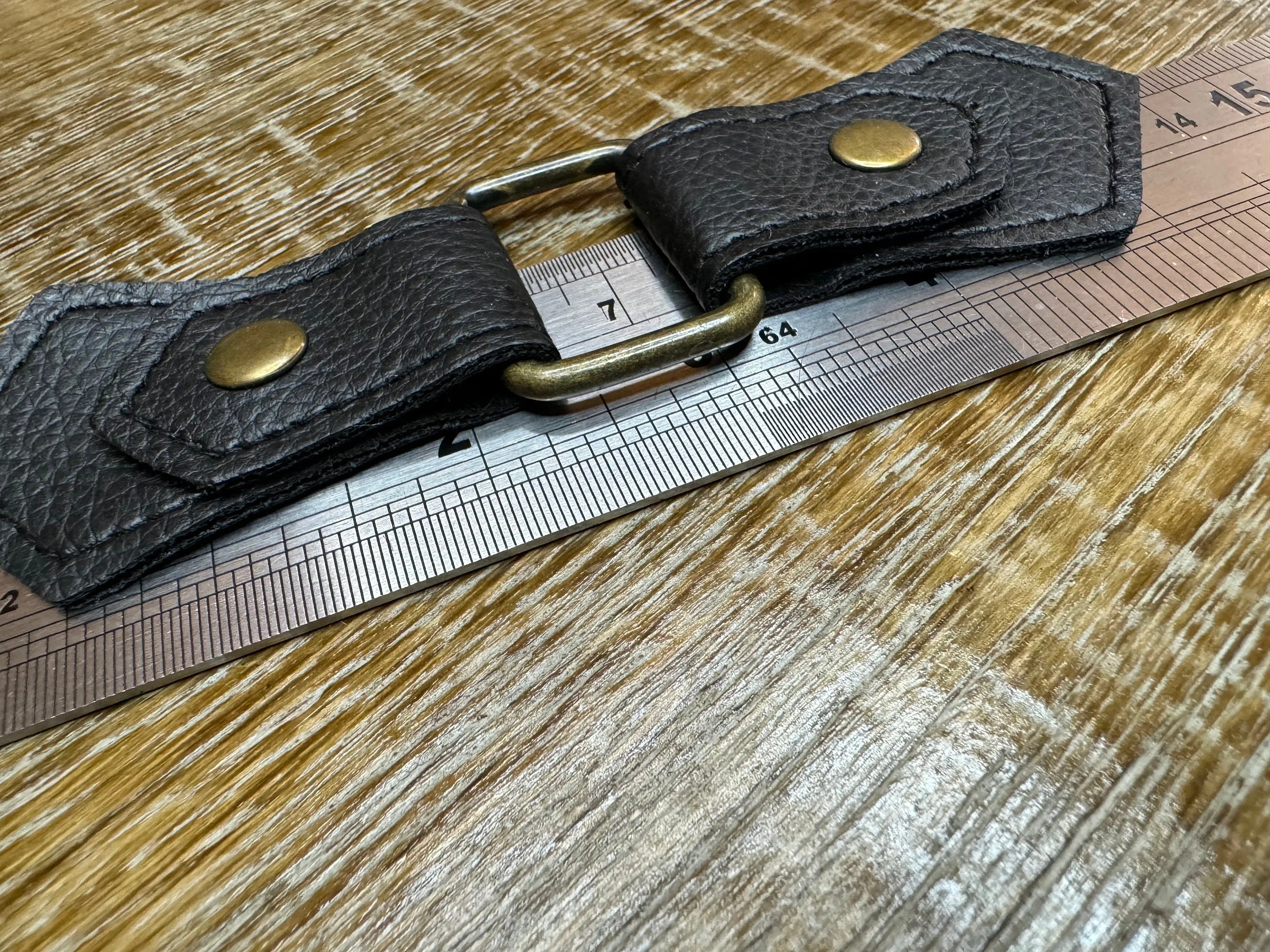Kilt Strap, Antique Brass Buckle, Matt Black, High Quality, Crafts, Clothing, Bags, 4cm x 14cm, Soft Vegan Kilt Strap, Bags, Clothing