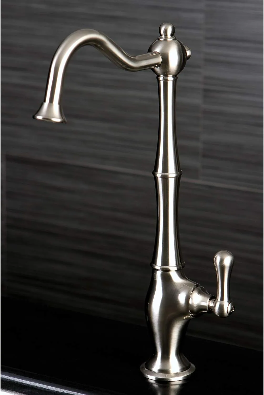 KINGSTON BRASS KS1198AL Heritage Cold Water Filtration Faucet, Brushed Nickel, 0.25