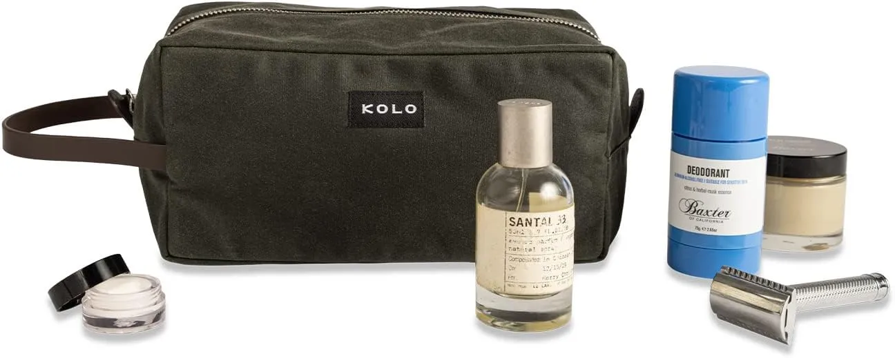 Kolo Parker Large Weatherproof Toiletry Case, Cable Bag, Travel Pouch, Sage