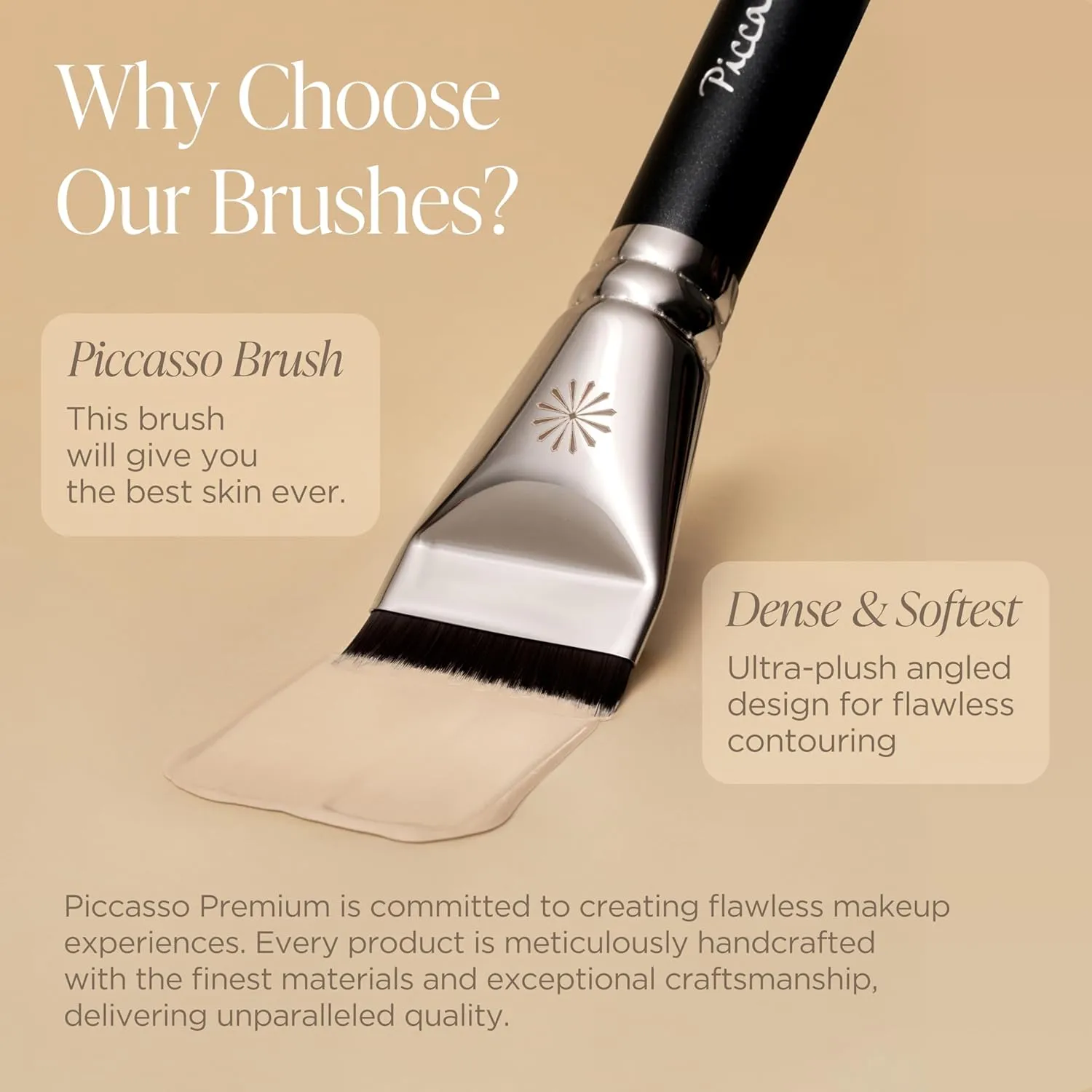 Korean Piccasso Brush FB11 Spatula Brush – Professional Foundation Brush for Liquid Makeup, Flat and Soft Bristles for Seamless Application, Ideal for Liquid Foundation and Cream Face Makeup