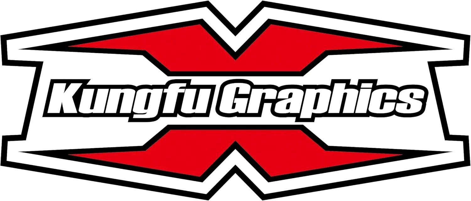 Kungfu Graphics Custom Decal Kit for Husaberg FE TE 125 250 300 350 450 501 2013 2014, White Blue Yellow, HGFTE1314008-KO