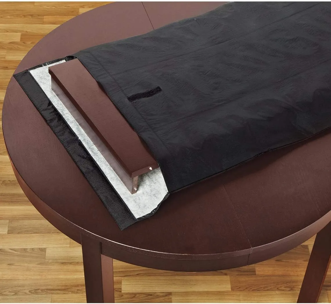 LAMINET Premium Heavy Duty Table Leaf Storage Bag water , scratch resistant. Extra Thick waterproof exterior heavy duty flannel backing. Store Your Table Leaves safely. Holds Leaves up to 26" wide.