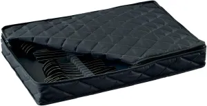 LAMINET Quilted Dinnerware Storage Case (Flatware, Black A)
