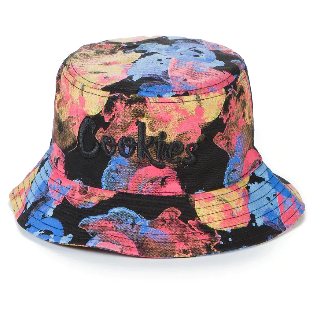 Lanai Canvas All Over Print Bucket Hat - Black