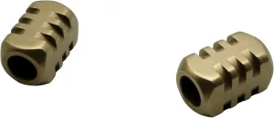 Lanyard Beads (2 pack) Brass: Keychain Accessories, Paracord Keychain Beads for Your Gear, Zipper Pulls, Bags, Paracord Beads, Paracord Accessories Everyday Carry