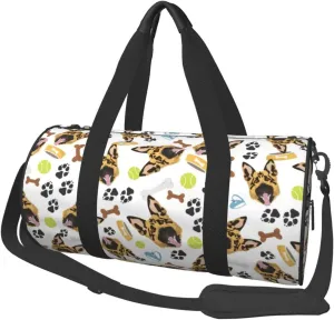 Large Duffle Bag for Travel - German Shepherd Dog Squash Gym Bag for Women Men, Foldable Travel Bags for Women Men with Zippered Multiple Pockets
