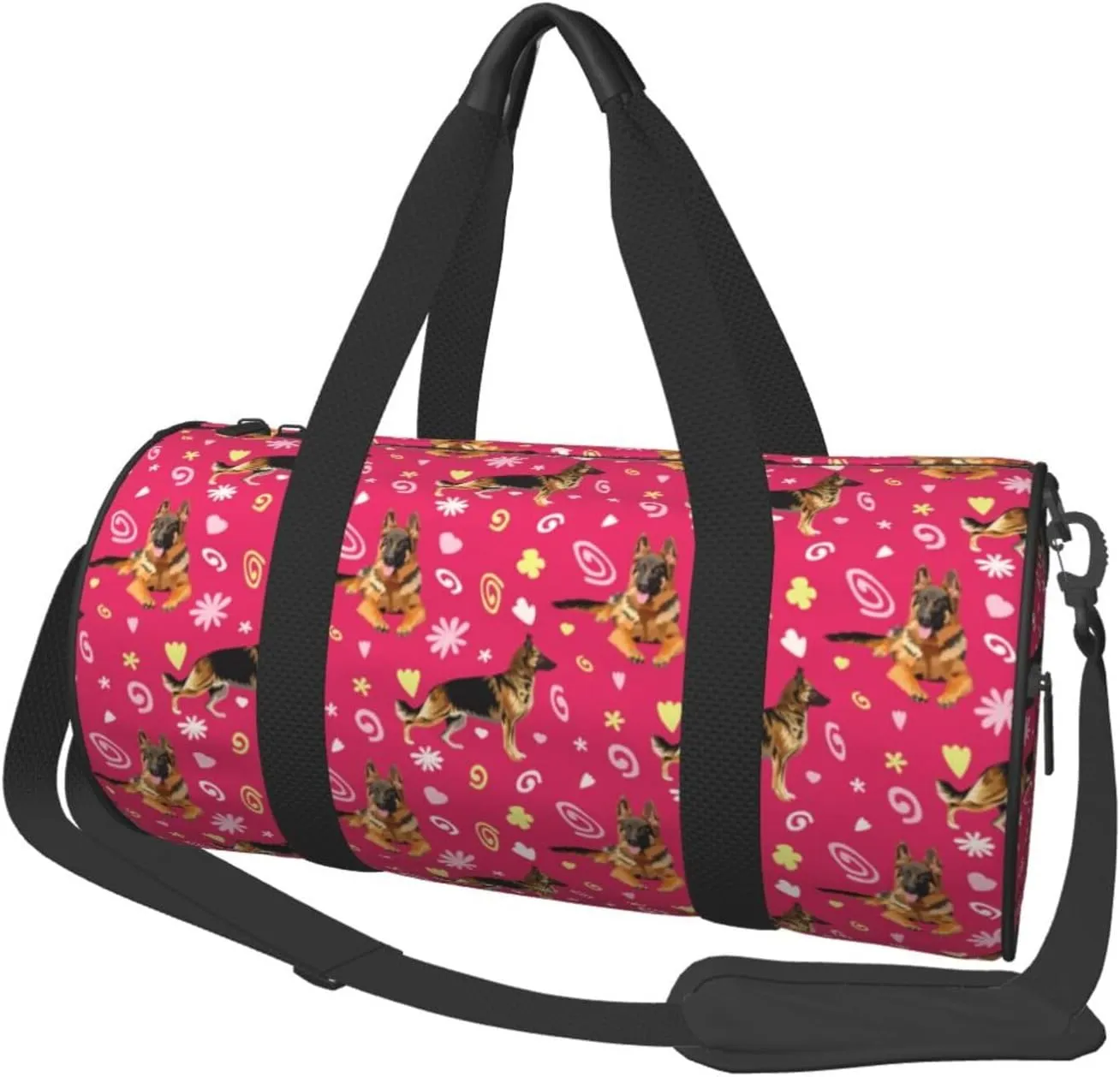 Large Duffle Bag for Travel - German Shepherd Dog(F) Gym Bag for Women Men, Foldable Travel Bags for Women Men with Zippered Multiple Pockets