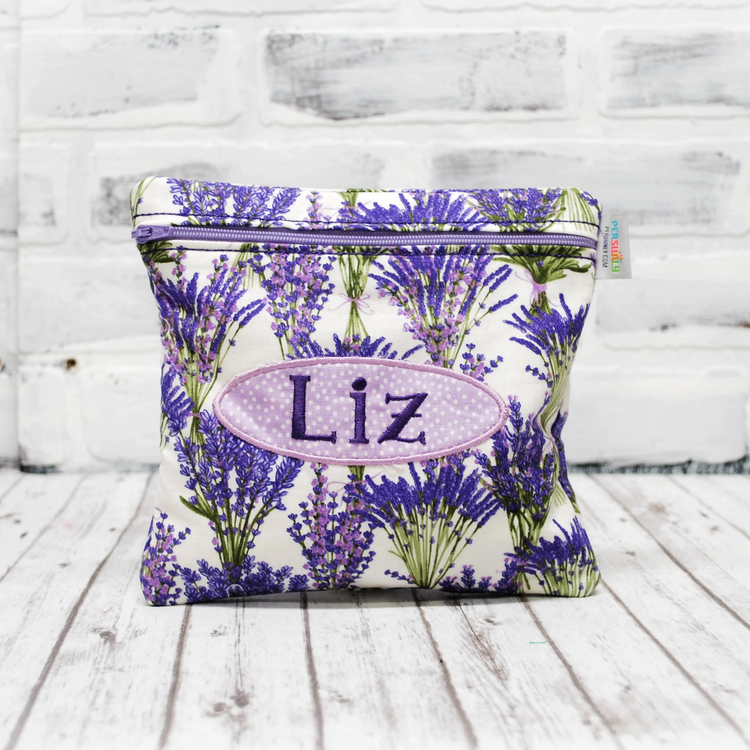Lavender Personalized Reusable Food Bag