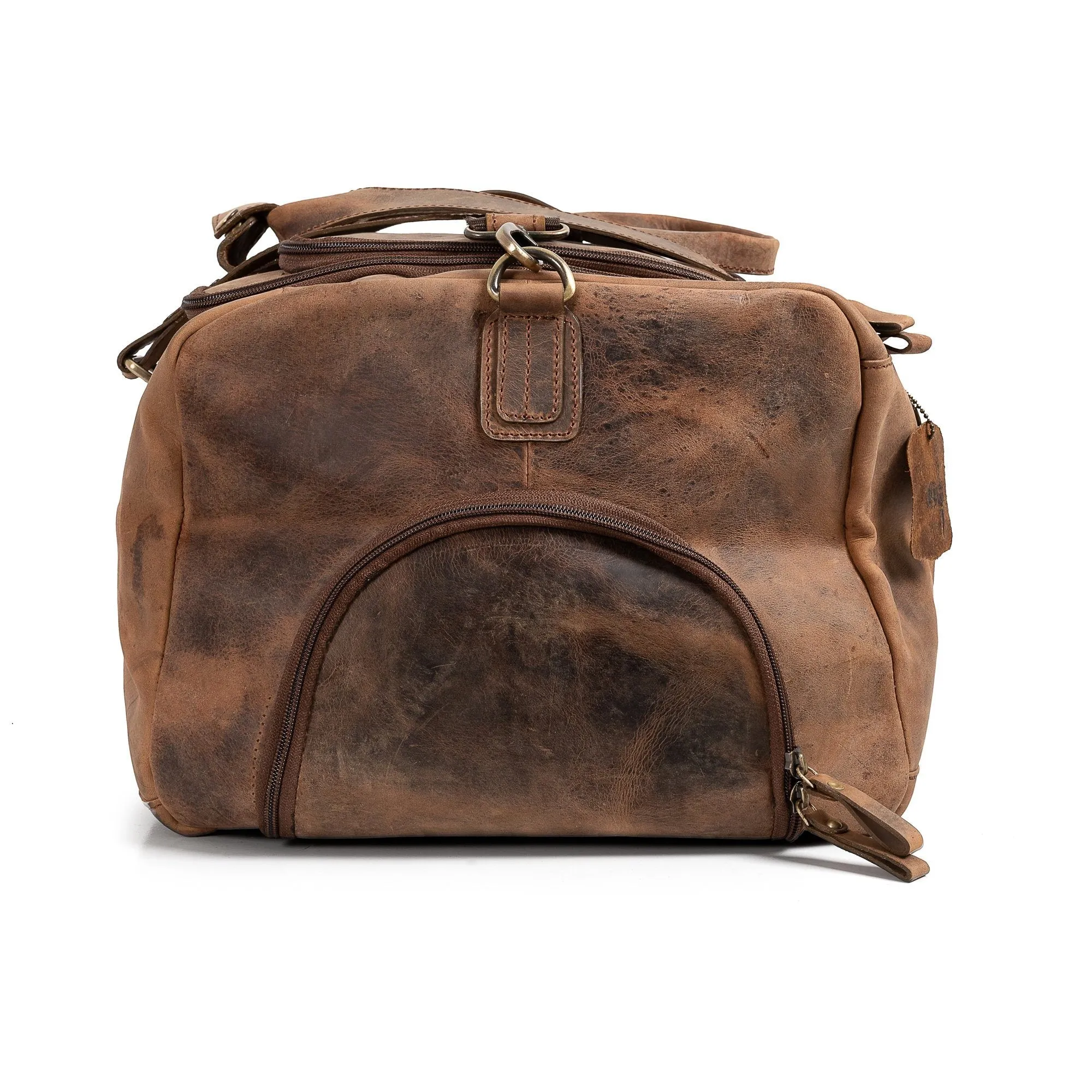 Leather Weekender Bag- Texas Brown