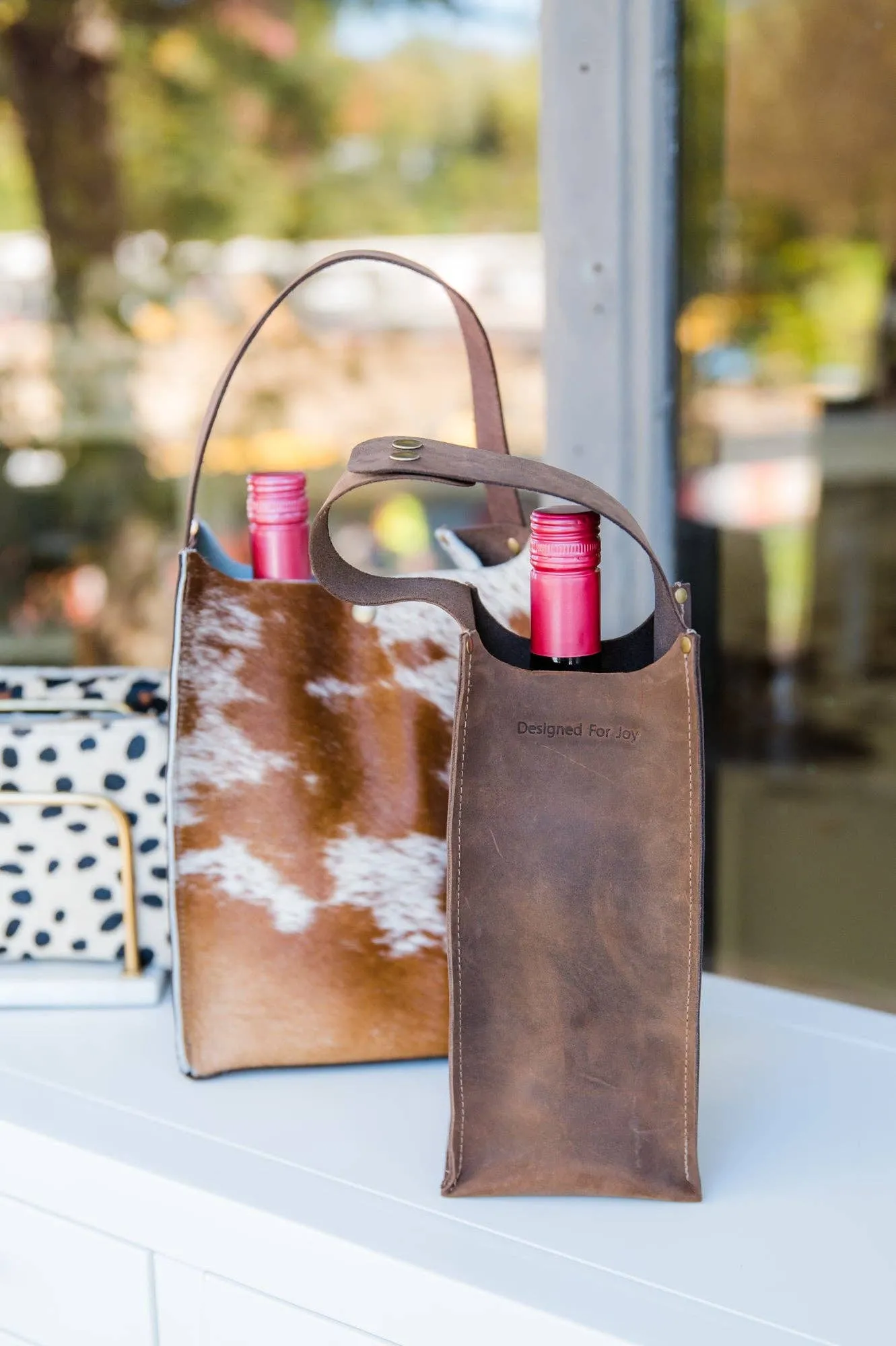 Leather Wine Gift Bag