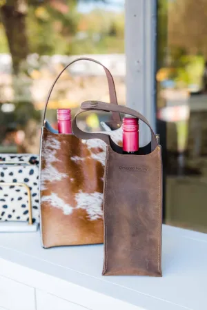 Leather Wine Gift Bag