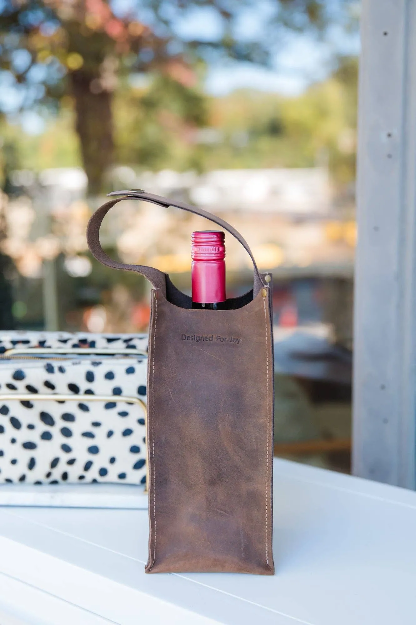 Leather Wine Gift Bag
