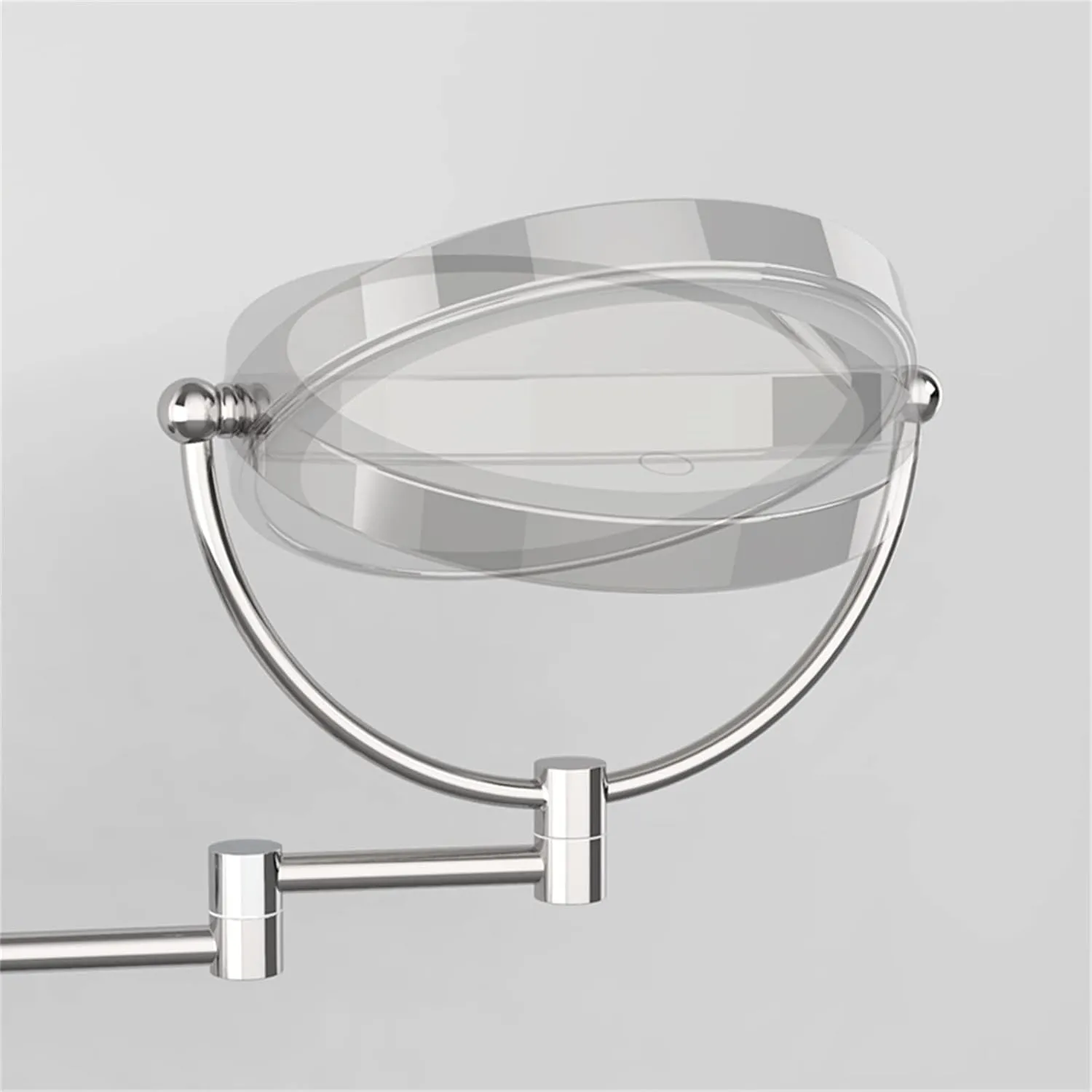 LED Makeup Mirror with Lights and 10X Magnification,Double Sided Wall Mounted 360° Swivel Extendable Vanity Mirror(Nickel Plug in)