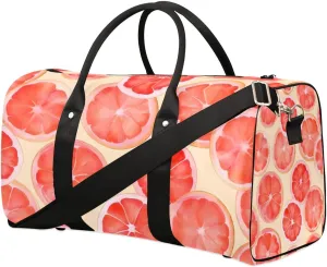 Lemon Slice Theme Foldable Lightweight Duffle Bag for Travel - Waterproof Carry On Bags for Airplanes, Travel Duffel Bags for Gym, Weekend