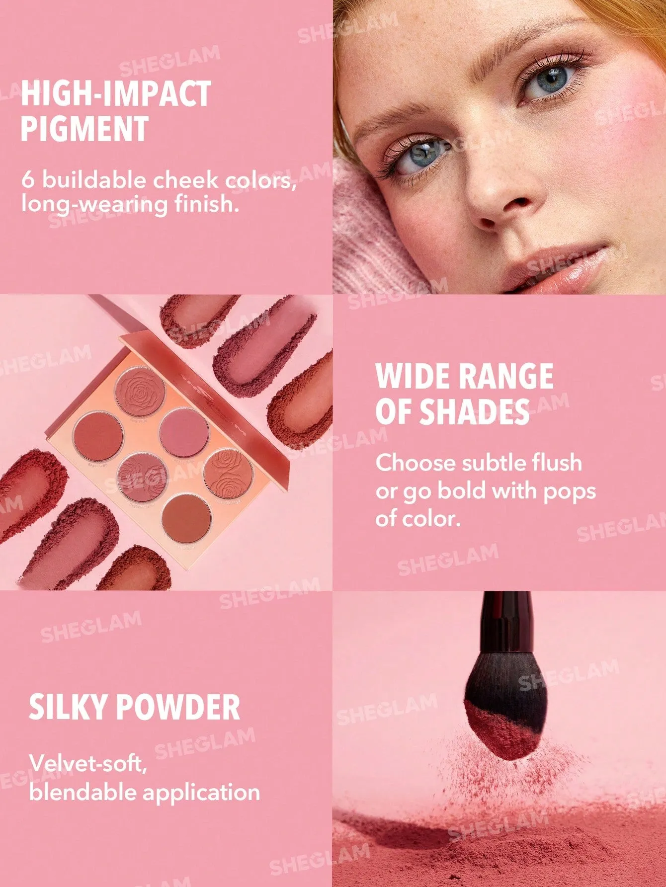 Live chat upon request) Floral Flush SHEGLAM Savings-packed (Available Blush