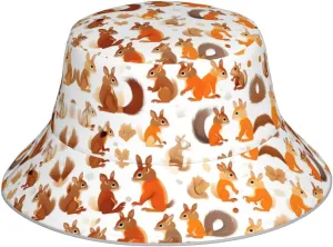 Long Ears French Bulldog Print Bucket Hat for Women and Men Packable Travel Summer Beach Hat Sun Hats Hiking Hat