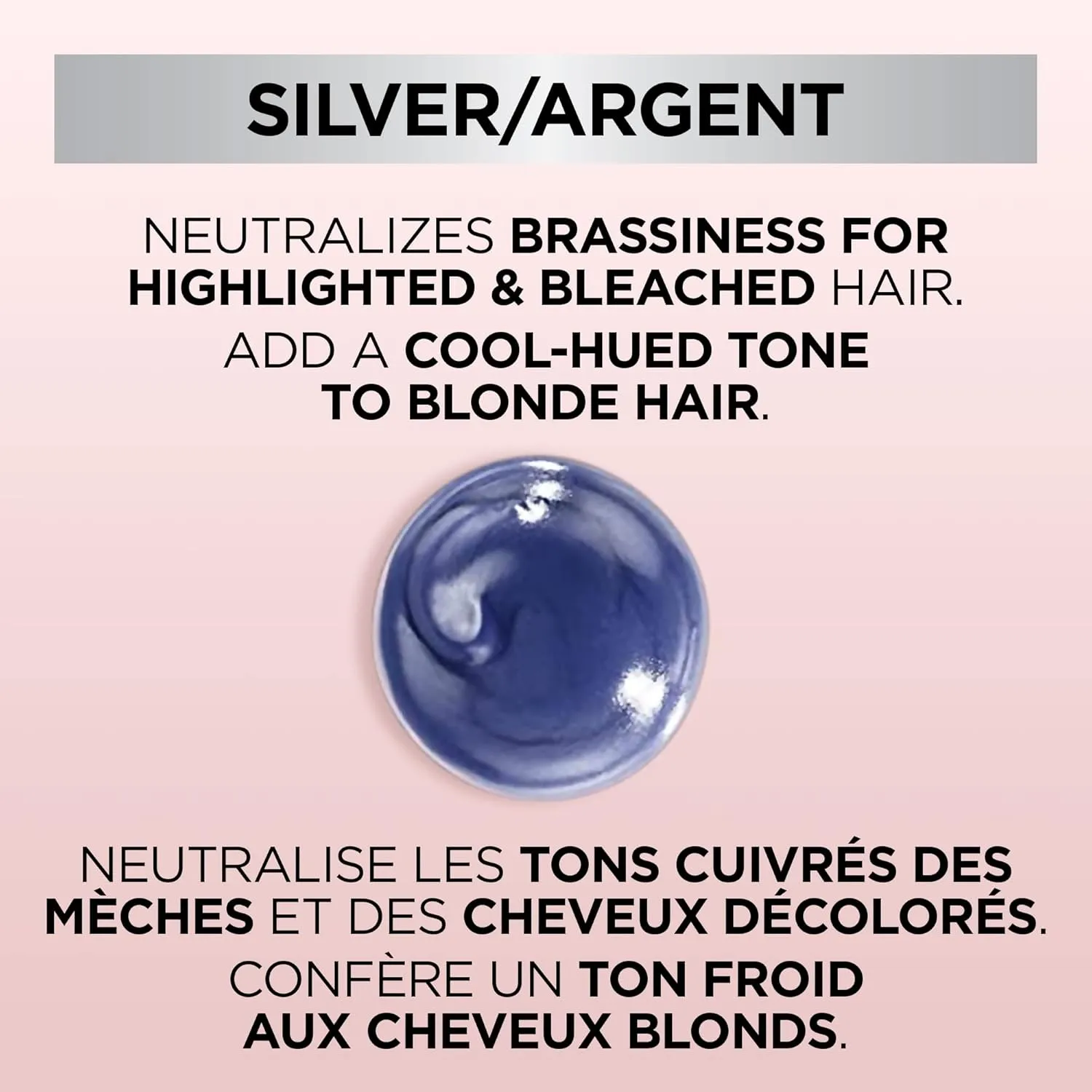 L'Oreal Paris Le Color Gloss One Step In-Shower Toning Hair Gloss, Neutralizes Brass, Conditions & Boosts Shine, Silver, 4 Ounce