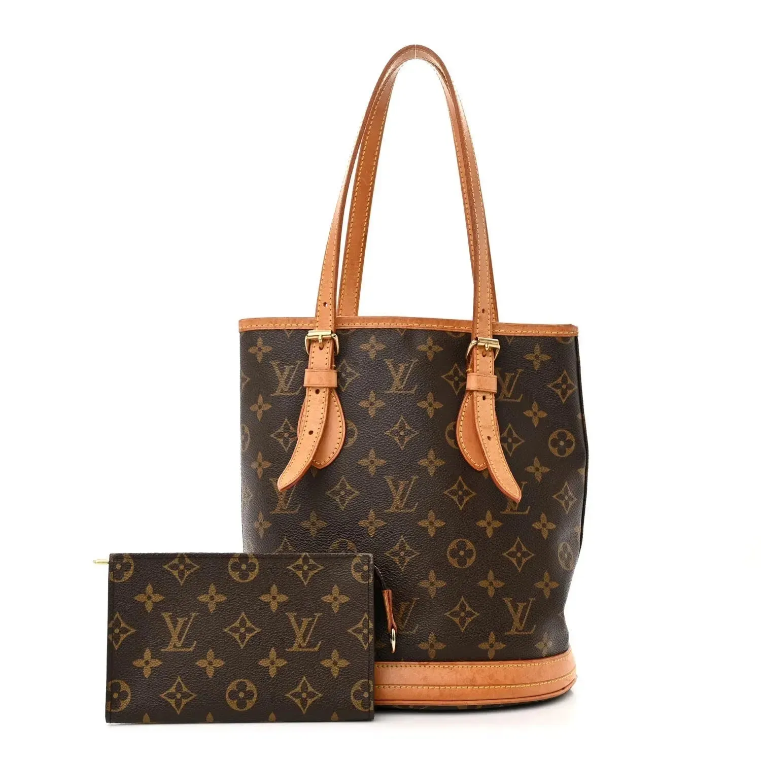 Louis Vuitton Monogram Canvas Petit Bucket Bag 23