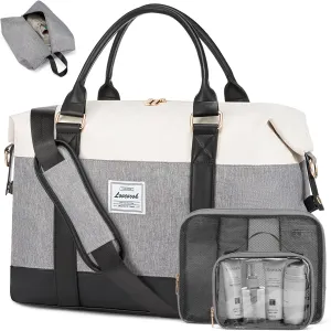 LOVEVOOK Travel Duffle Bag Women,Weekender Bag with Clear Toiletry Bag, Carry on Overnight Bag with Shoe Bag,Hospital Bags for Labor Delivery with Packing Cube