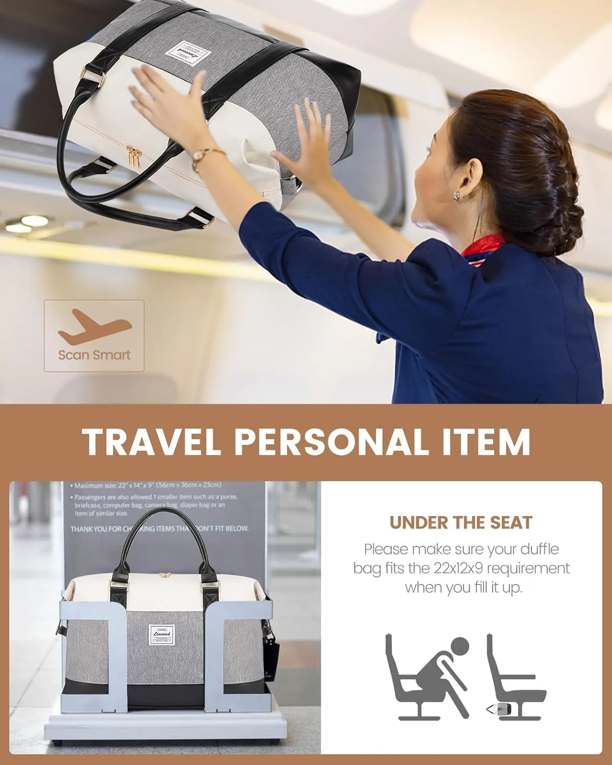 LOVEVOOK Travel Duffle Bag Women,Weekender Bag with Clear Toiletry Bag, Carry on Overnight Bag with Shoe Bag,Hospital Bags for Labor Delivery with Packing Cube