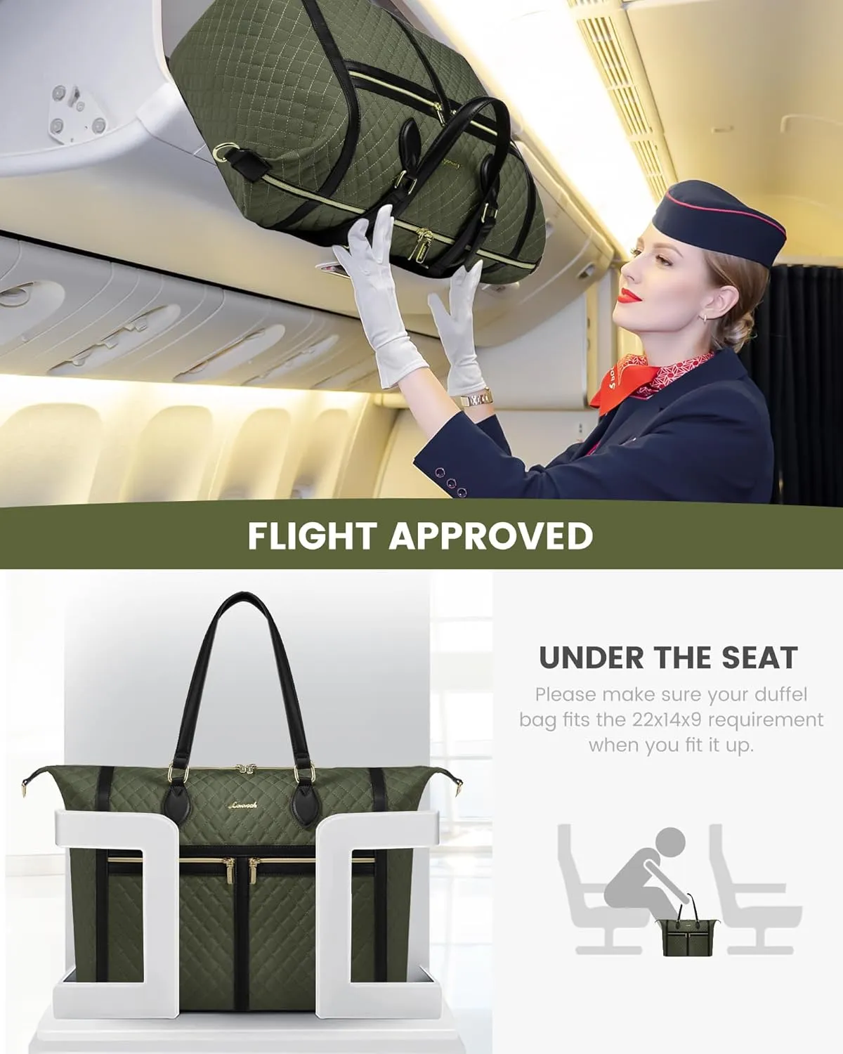 LOVEVOOK Travel Weekender Bags for Women, 4-in-1 Duffle Bag with Shoes Bag, Carry On Overnight Bag with Toiletry Bag & Wet Pocket, Large Travel Tote Bag Hospital Bag for Women Labor Delivery